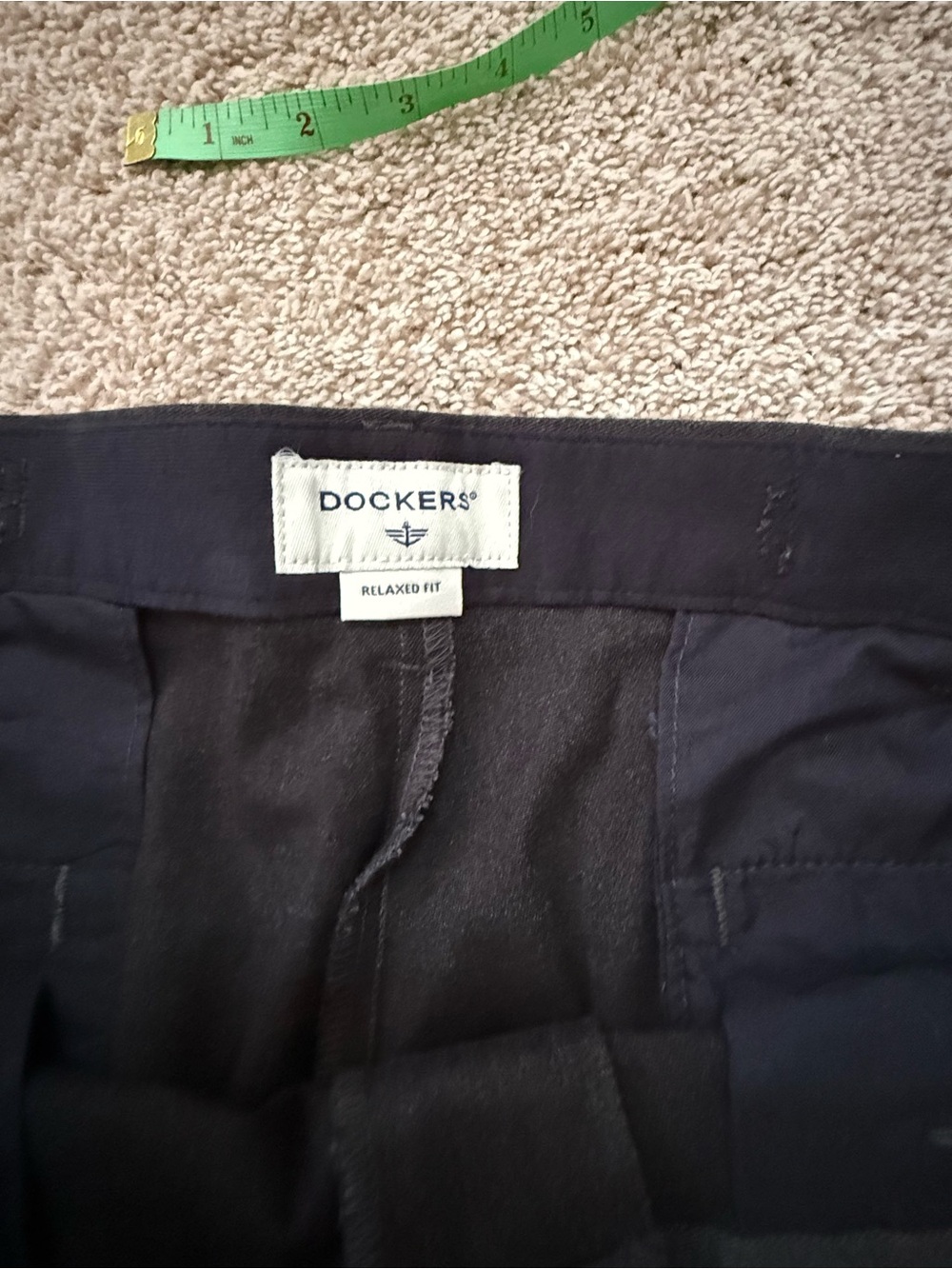 Dockers Men's Black Dress Pants with Cuffed Hem - Picture 3 of 9